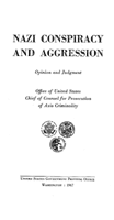Book cover of "Nazi Conspiracy and Aggression"