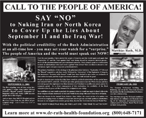 Say 'No' to Nuking Iran or North Korea to Cover Up the Lies About September 11 and the Iraq War!