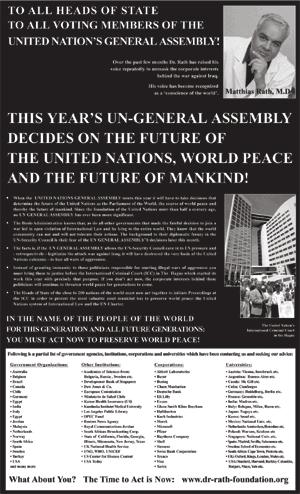 This Year's UN-General Assembly Decides on the Future of the United Nations, World Peace and the Future of Mankind!